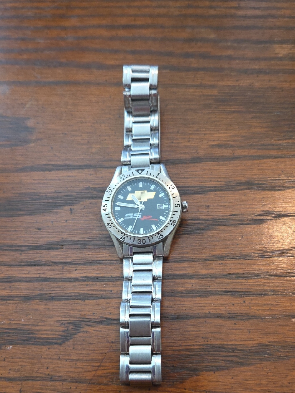 Chevrolet SS Steel Bracelet Watch - Black Dial